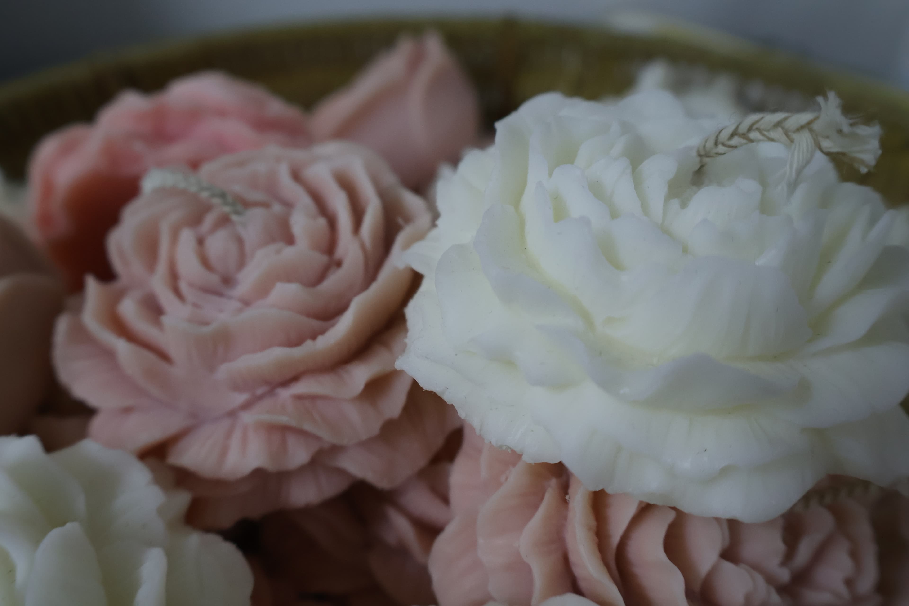 Hand-poured peony candles